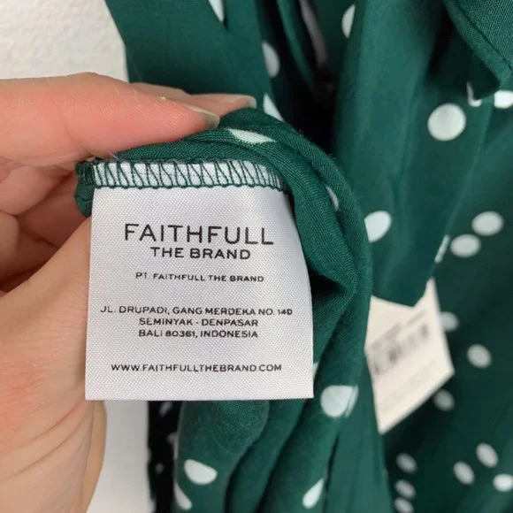 Faithfull The Brand | Gizele Midi Dress Green Polka Dot - Picture 8 of 8